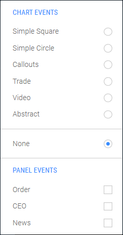 Events menu