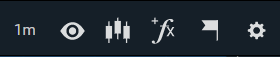 Menu toolbar for small displays, including Eye icon for Views menu